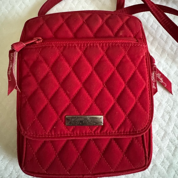 Vera Bradley Handbags - Vera Bradley Quilted Red Crossbody Shoulder Bag